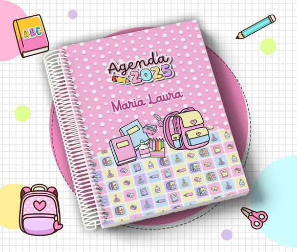 Agenda Escolar Infantil 2025 Personalizada