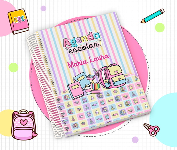 Agenda Escolar Infantil Personalizada 2026