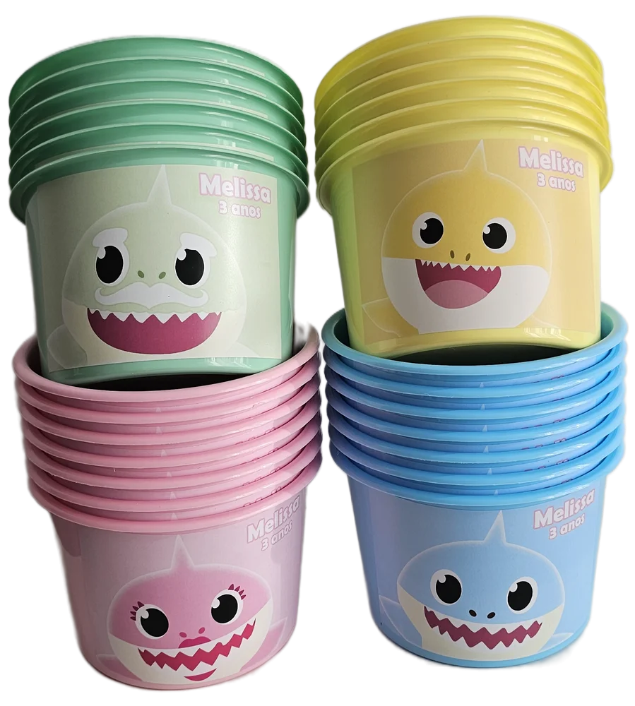 Balde de Pipoca Baby Shark Candy Color