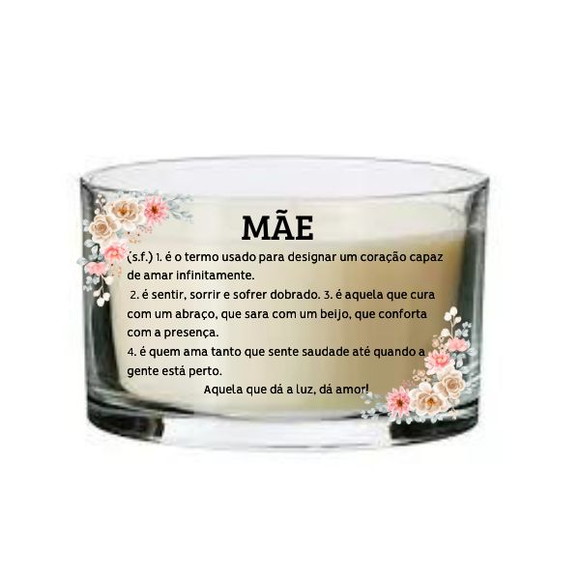 Vela Aromática Personalizada Dia das Mães 120g