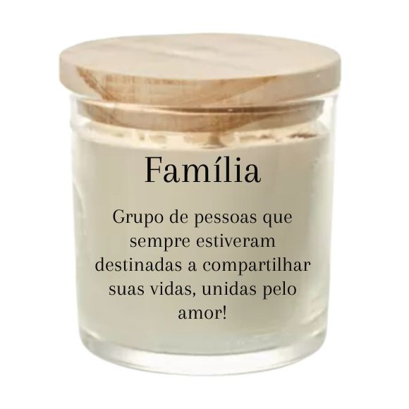 Vela Aromática Lembrancinha Personalizada Família 180g
