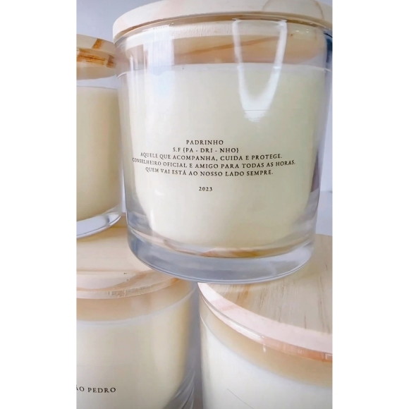 Vela Perfumada Personalizada Padrinhos - Imagem 3