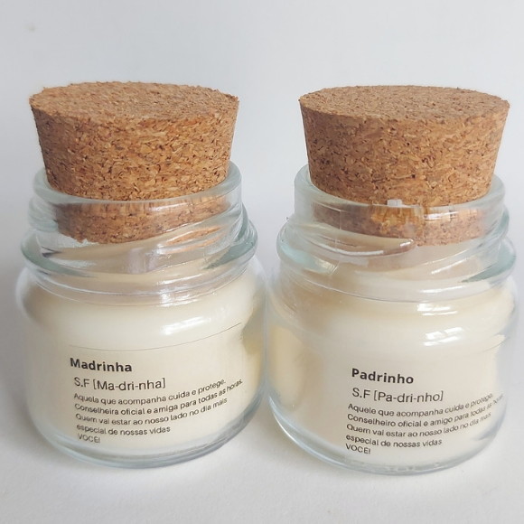 Lembrancinha Mini Vela Perfumada Batizado 40 Gr
