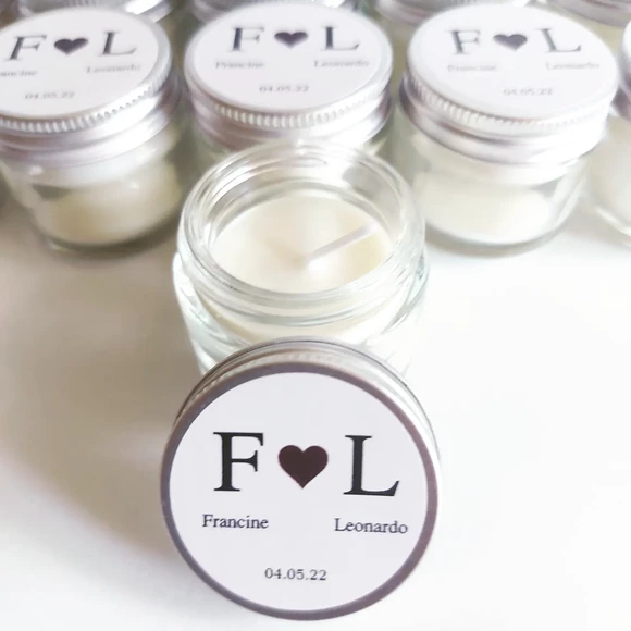 Lembrancinha Mini Vela Perfumada Casamento 35 gr