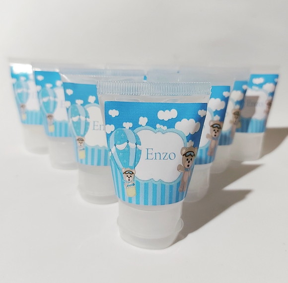 Lembrancinha Maternidade Álcool Gel Ursinho