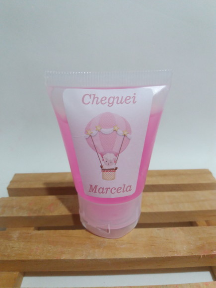 Lembrancinha Mini Álcool Gel Maternidade Ovelhinha Baloeira