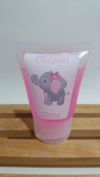 Lembrancinha Mini Álcool Gel Maternidade Elefantinho