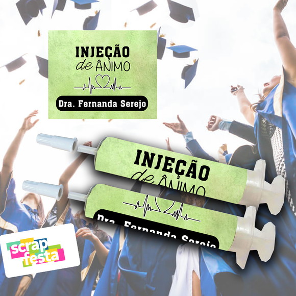 Seringa Personalizada Formatura Casamento Glicose com Tampa