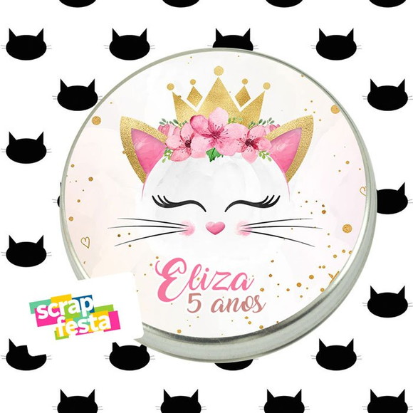 Latinha Personalizada Festa Gatinhos Aquarela