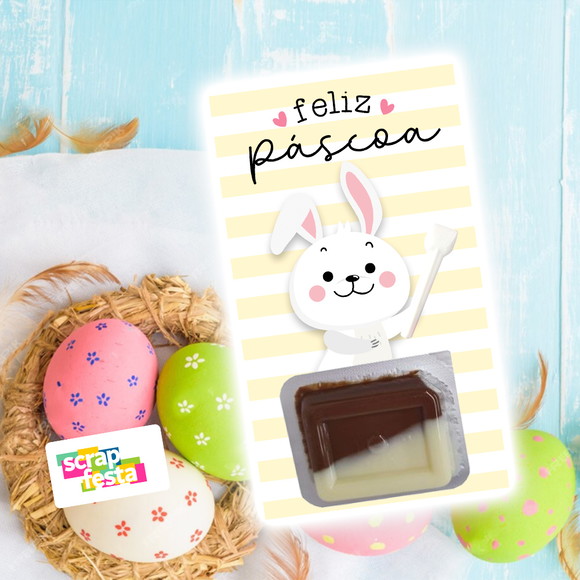 Card com Ducrem/nucita Chocolate com Avelã Festa Páscoa Cute
