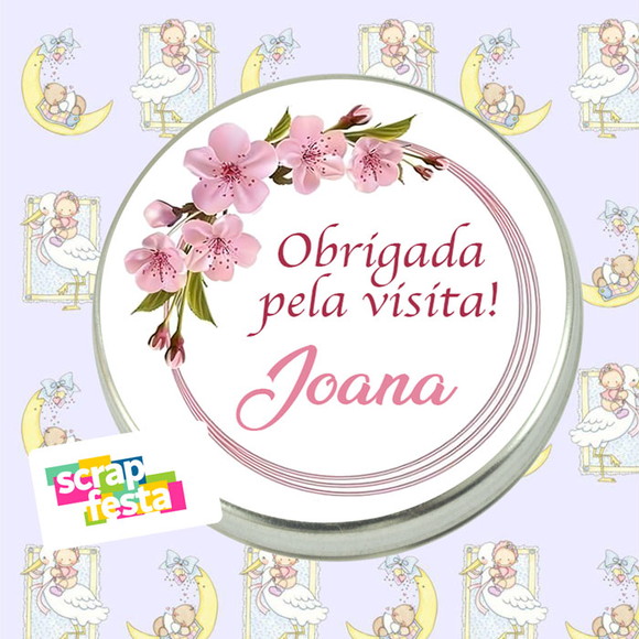 Latinha Personalizada Maternidade Nascimento Flores