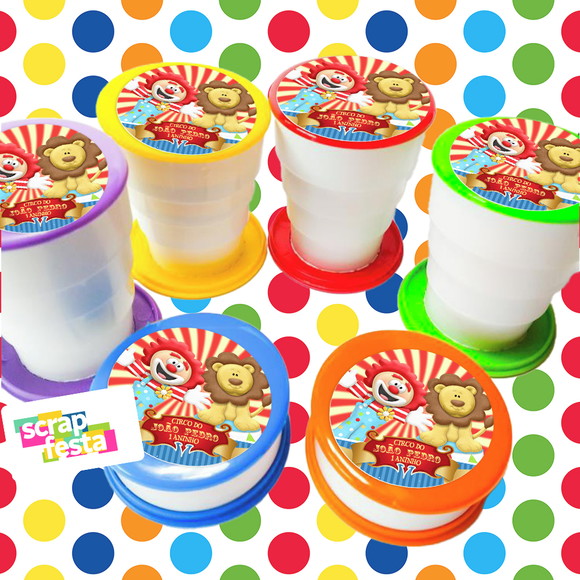 Copo Retrátil Personalizado Festa Circo