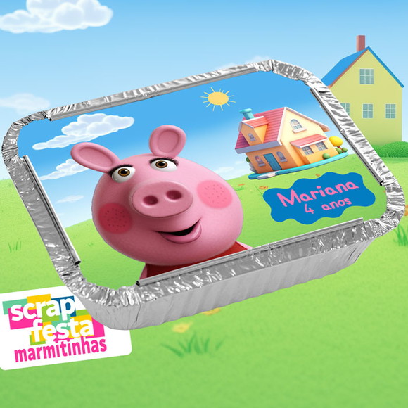 Marmitinha Personalizada Festa Porquinha Rosa Pig