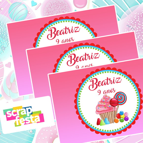 Adesivo Personalizado Retangular 12x8 Confeitaria