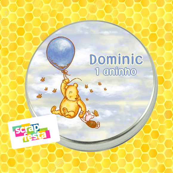 Latinhas Personalizadas Festa Ursinho Pooh Vintage