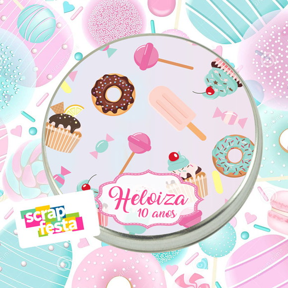 Latinhas Personalizada Festa Confeitaria