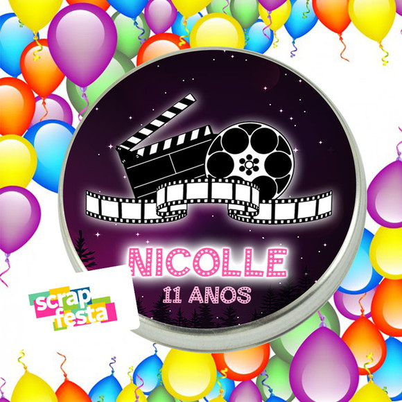 Latinha Personalizada Festa Cinema Filme