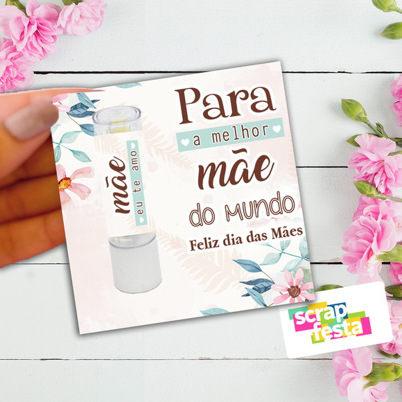 Brinde Card com Manteiga de Cacau Personalizado Dia das Mães