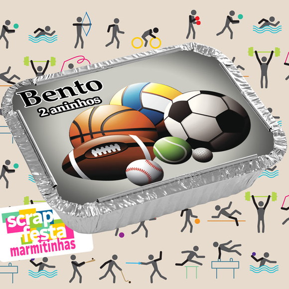 Marmitinha Personalizada Festa Esporte Bolas