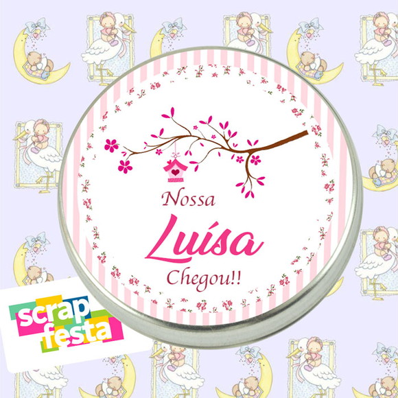 Latinha Personalizada Maternidade Nascimento Jardim