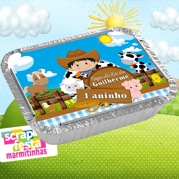 Marmitinha Personalizada Festa Fazendinha