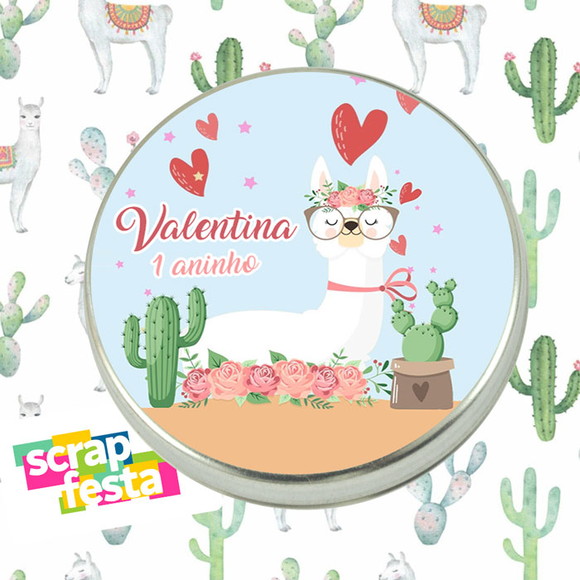 Latinhas Personalizadas Festa Lhama