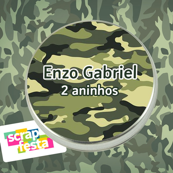 Latinhas Personalizadas Festa Exército, Militar