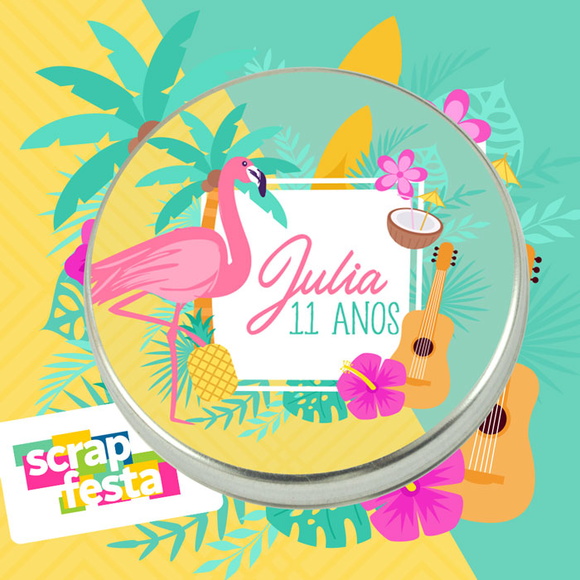 Latinhas Personalizadas Tropical Flamingos
