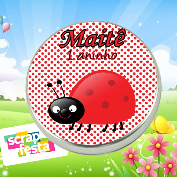 Latinhas Personalizadas Jardim Encantado Joaninha