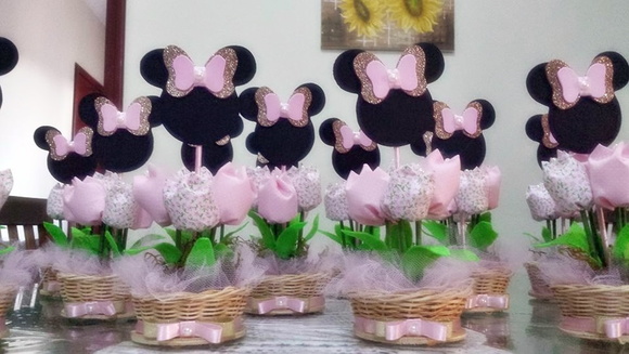 Centro de Mesa Minnie Rosa