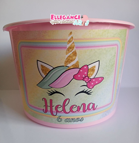 Balde de Pipoca Unicórnio