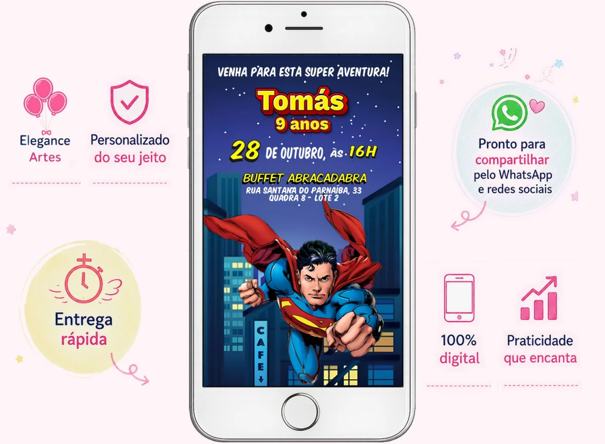 Convite Digital Superman
