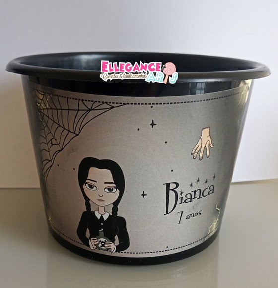 Balde de Pipoca Wandinha Addams/ Família Addams