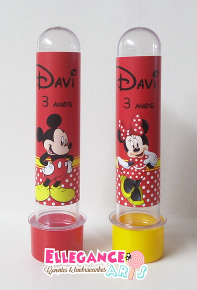Tubete Mickey e Minnie Vermelha