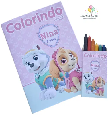 Livrinho para Colorir Skye e Everest Patrulha Canina