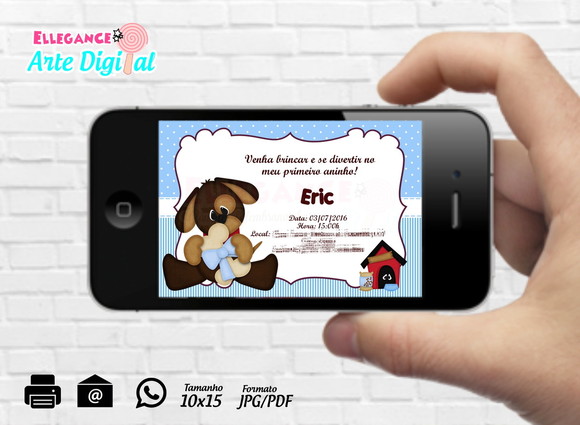 Convite Digital Cachorrinho