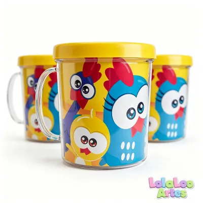 Caneca Galinha Pintadinha Mini Personalizada