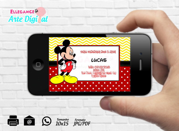Convite Digital Mickey