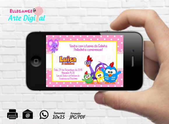 Convite Digital Galinha Pintadinha