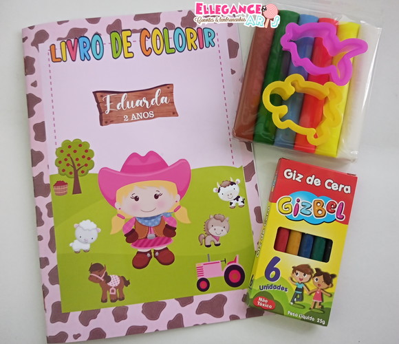 Kit Colorir Fazendinha Menina