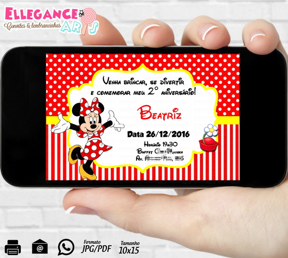 Convite Digital Minnie