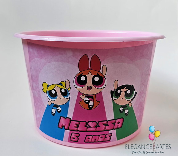 Balde de Pipoca Meninas Super Poderosas