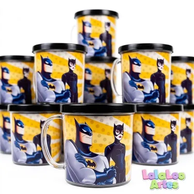 Caneca Batman e Batgirl Personalizada