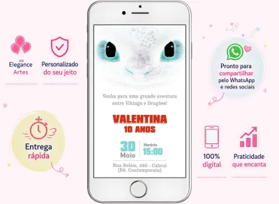 Convite Digital Fúria da Luz | Como Treinar o Seu Dragão