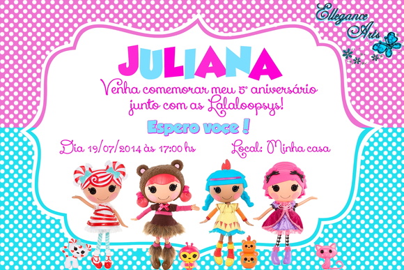 Convite Digital LALALOOPSY (modelo 4)