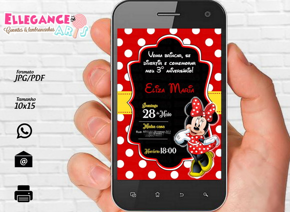 Convite Digital Minnie