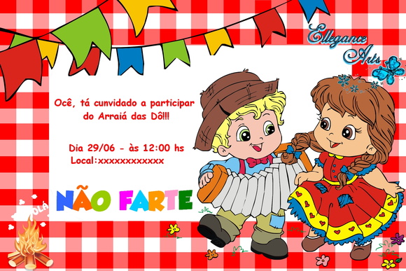 Convite Digital FESTA JUNINA vermelho