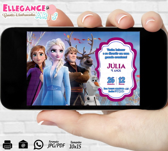 Convite Digital Frozen 2