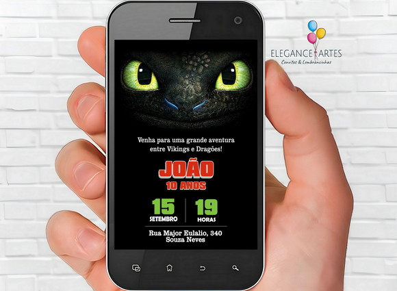 Convite Digital Como Treinar o Seu Dragão