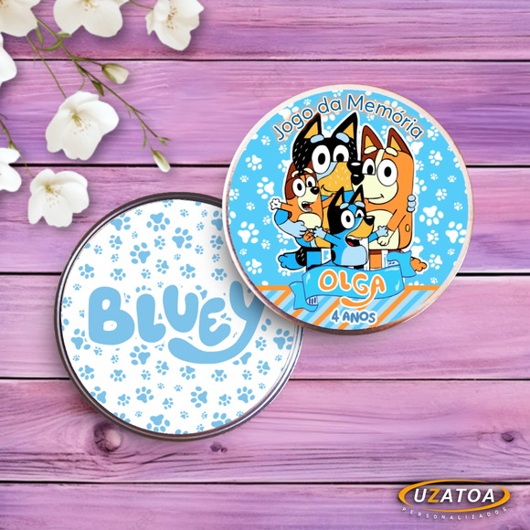 Jogo da Memória Personalizado na Latinha - Bluey
